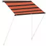 Tenda da Sole Retrattile 150x150 cm Arancione e Marrone