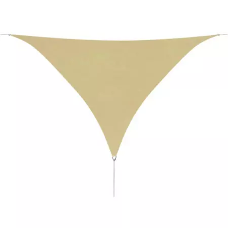 Parasole a Vela Oxford Triangolare 5x5x5 m Beige