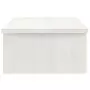 Supporto per Monitor Bianco 50x27x15 cm Legno Massello di Pino