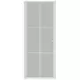Porta Interna 83x201,5 cm Bianco Opaco Vetro e Alluminio