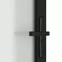 Porta Interna 102,5x201,5 cm Nero Opaco in Vetro e Alluminio