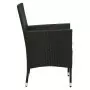 Set Mobili da Giardino 11 pz con Cuscini in Polyrattan Nero