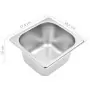 Supporto Gastronorm con 3 Contenitori GN 1/6 in Acciaio Inox