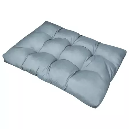 Cuscino per Sedile Imbottito 120 x 80 x 10 cm Grigio