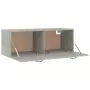 Mobile Pensile Grigio Cemento 100x36,5x35 cm Legno Multistrato