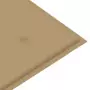 Cuscino per Panca da Giardino Beige 100x50x3 cm