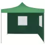 Tenda Pieghevole con 2 Pareti 3x3 m Verde