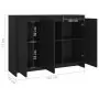 Credenza Nera 102x33x75 cm in Truciolato