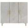 Credenza Grigio Cemento 90x34x80 cm in Legno Multistrato