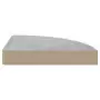 Mensole Angolari 4 pz Grigio Cemento 35x35x3,8 cm in MDF