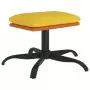 Sgabello Giallo Senape 60x60x39 cm in Tessuto e Similpelle