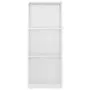 Libreria a 3 Ripiani Bianco Lucido 40x24x108 cm in Truciolato