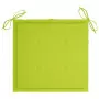 Cuscini Sedie Giardino 4 pz Verde Brillante 50x50x3 cm Tessuto