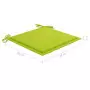 Cuscini Sedie Giardino 4 pz Verde Brillante 50x50x3 cm Tessuto