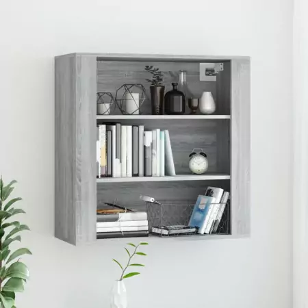 Mobile Pensile Grigio Sonoma 80x33x80 cm in Legno Multistrato