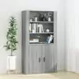 Mobile Pensile Grigio Sonoma 80x33x80 cm in Legno Multistrato