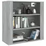 Mobile Pensile Grigio Sonoma 80x33x80 cm in Legno Multistrato