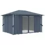 Gazebo con Tenda 400 x 300 cm Antracite Alluminio