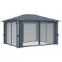 Gazebo con Tenda 400 x 300 cm Antracite Alluminio