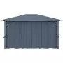 Gazebo con Tenda 400 x 300 cm Antracite Alluminio