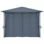 Gazebo con Tenda 400 x 300 cm Antracite Alluminio