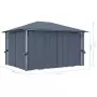 Gazebo con Tenda 400 x 300 cm Antracite Alluminio