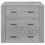 Credenza Grigio Sonoma 80x33x70 cm in Legno Multistrato