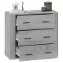 Credenza Grigio Sonoma 80x33x70 cm in Legno Multistrato