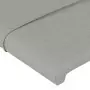 Testiera ad Orecchio Grigio Chiaro 103x23x78/88 cm in Tessuto