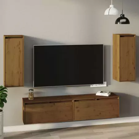 Pensili Miele 2pz 30x30x80 cm in Legno Massello di Pino