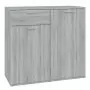 Credenza Grigio Sonoma 80x36x75 cm in Legno Multistrato