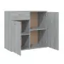 Credenza Grigio Sonoma 80x36x75 cm in Legno Multistrato