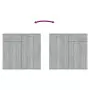 Credenza Grigio Sonoma 80x36x75 cm in Legno Multistrato