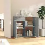 Credenza Grigio Sonoma 80x36x75 cm in Legno Multistrato