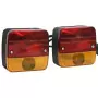 Luci Rimorchio 2 pz Rosso 10,5x5x9,5 cm 12V Lampadina Classica