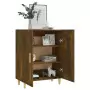 Credenza Rovere Fumo 70x34x90 cm in Legno Multistrato