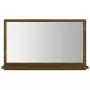 Specchio da Bagno Rovere Marrone 60x10,5x37cm Legno Multistrato