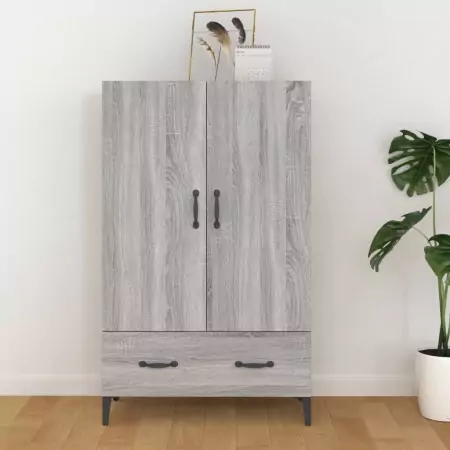 Credenza Grigio Sonoma 70x31x115 cm in Legno Multistrato