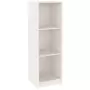 Libreria/Divisorio Bianco 36x33x110 cm Legno Massello di Pino