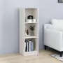 Libreria/Divisorio Bianco 36x33x110 cm Legno Massello di Pino