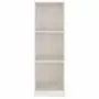 Libreria/Divisorio Bianco 36x33x110 cm Legno Massello di Pino