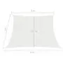 Vela Parasole 160 g/m² Bianca 3/4x3 m in HDPE