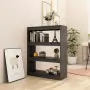 Libreria/Divisorio Grigio 100x30x103 cm in Massello di Pino