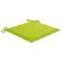 Cuscini Sedie Giardino 4 pz Verde Brillante 40x40x3 cm Tessuto