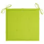 Cuscini Sedie Giardino 4 pz Verde Brillante 40x40x3 cm Tessuto