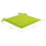 Cuscini Sedie Giardino 4 pz Verde Brillante 40x40x3 cm Tessuto