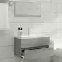 Mobile Bagno e Lavabo Integrato Grigio Sonoma Legno Multistrato