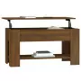 Tavolino Salotto Rovere Marrone 101x49x52 cm Legno Multistrato