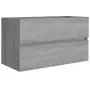 Mobile Sottolavabo Grigio Sonoma 80x38,5x45cm Legno Multistrato