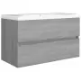 Mobile Sottolavabo Grigio Sonoma 80x38,5x45cm Legno Multistrato